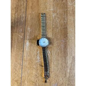 Nicole Miller Gold Tone Watch Diamond Trim New